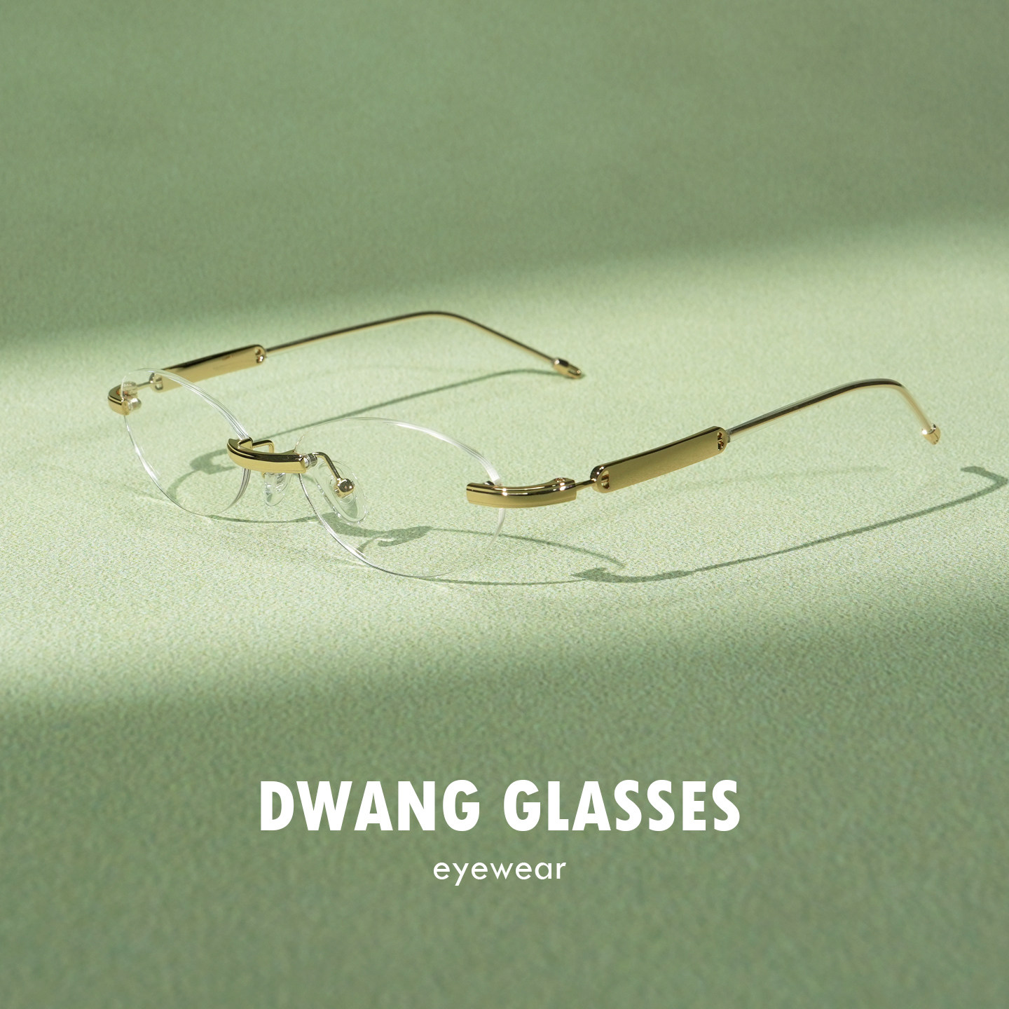 DWANG/金属无框椭圆复古小众眼镜大脸男女斯文极简防蓝光可配近视