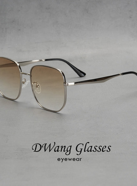 波普风复古金属大框质感墨镜