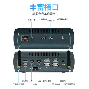 于特AMD锐龙R7 8845HS/7640HS工控电脑迷你小主机4显双网办公游戏