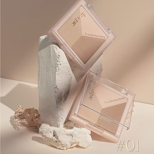 dasique代曦可V脸修容盘三色阴影哑光提亮立体轮廓鼻影一体韩妆