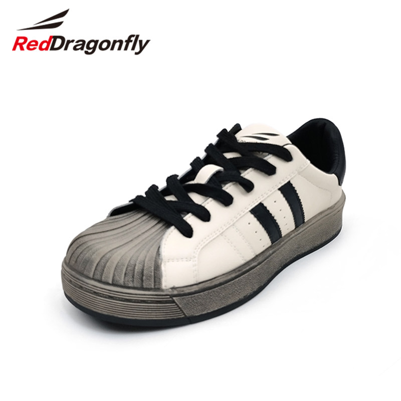 红蜻蜓春秋季女士网面真皮拼接老爹鞋厚底增高女鞋透气休闲运动鞋