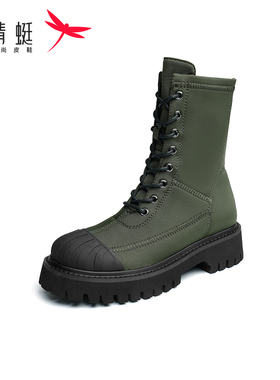 REDDRAGONFLY/红蜻蜓马丁靴女款短靴粗跟厚底鞋子女靴子WTC32090