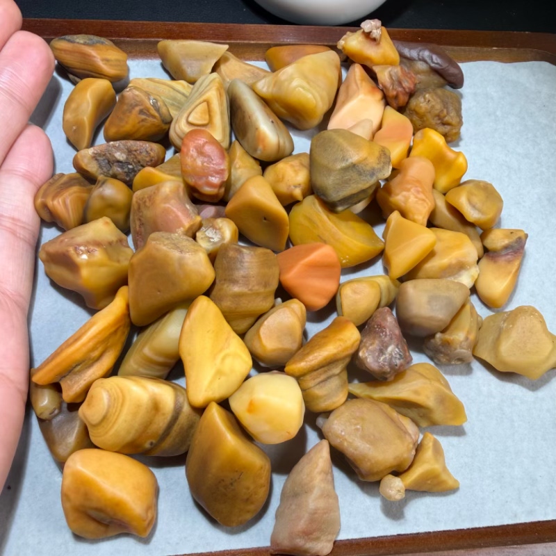 新疆地表籽料杜热沙漠漆原石颗颗精品重532克可做原石手串吊坠链