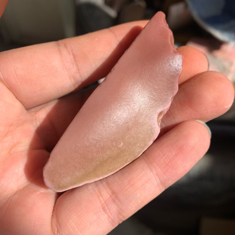 新疆哈密地表籽料天然红蛋白原石把玩件重43.7克戈壁罗布泊奇石料