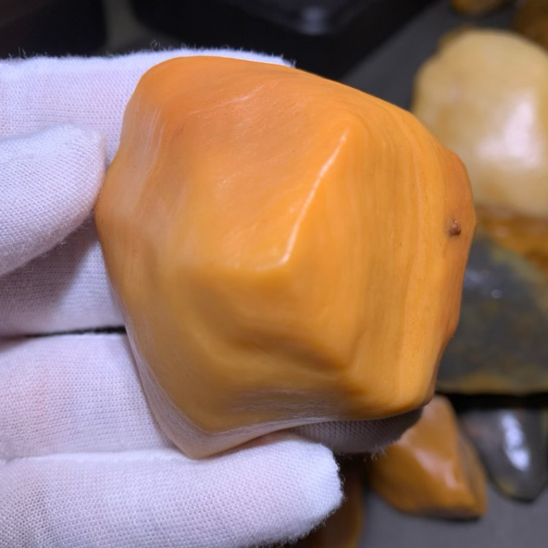 天然地表籽料螺旋纹沙漠漆原石小摆把玩件泥石金丝玉花彩雕刻件