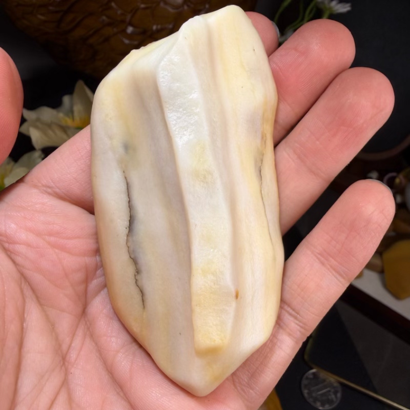 新疆地表籽料油坨子沙漠漆原石把玩件重113克戈壁奇石天然原石料