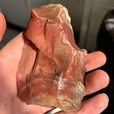 新疆哈密地表籽料黑皮包浆红蛋白原石把玩件雕刻料重224.1克奇石