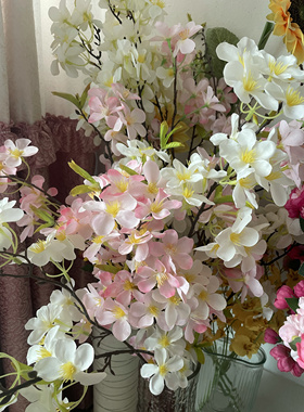 仿真高品质梨花 禅风花艺 空灵感 拍照道具 悬挂仿真花艺花瓶设计