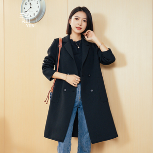 领气质双排扣长款 福利女西装 2024秋季 空气层休闲阔型外套 YUN
