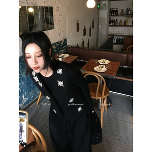 女春季 SukiiRED釘珠系列小西裝 馬甲上衣蘿卜褲 套裝 休閑兩件套 新款