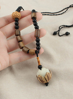 新中式复古串珠项链长款毛衣链女