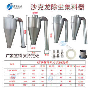 沙克龙除尘器旋风集料多功能锤片粉碎机风机配件玉米饲料分离定制