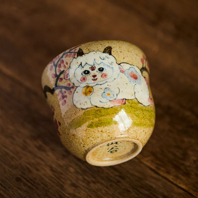 山谷手绘复古手握杯咖啡杯