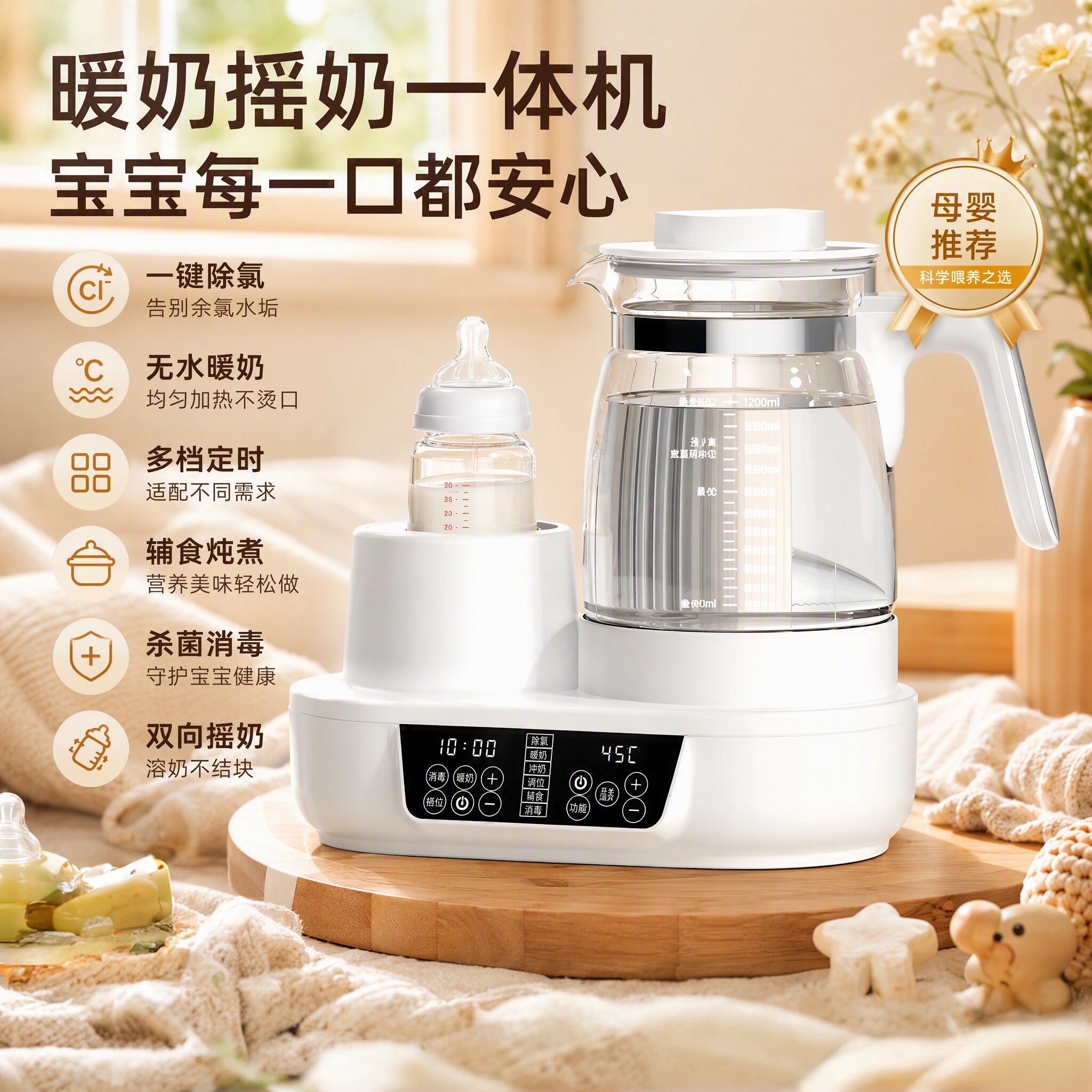 无水摇奶器婴儿温奶器暖奶恒温图片