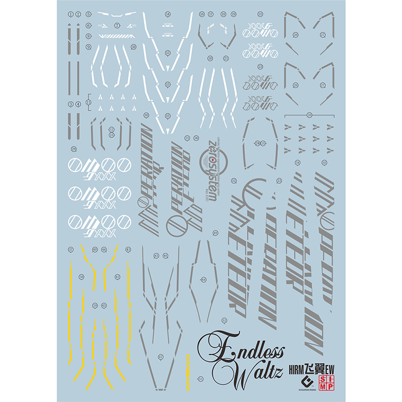 零式飞翼荧光模型EVO水贴纸HIRM3