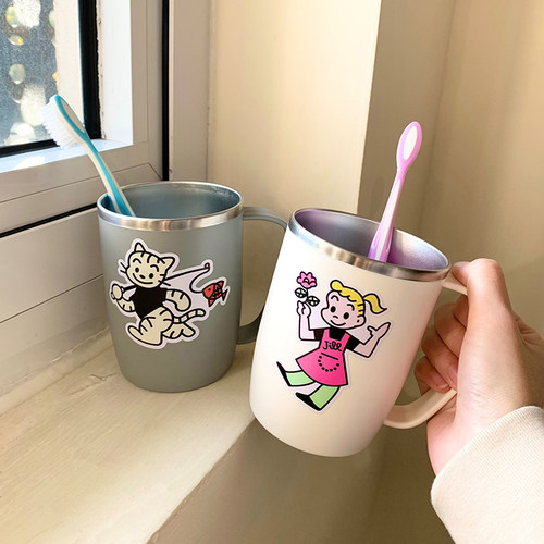 丸子侦探带手柄漱口杯