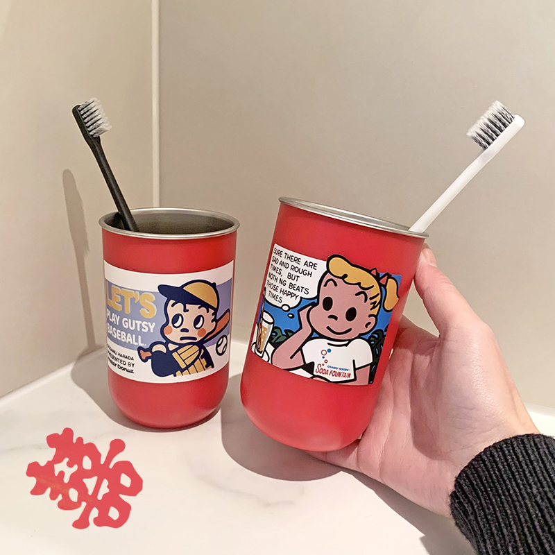 丸子侦探创意情侣洗漱杯牙杯