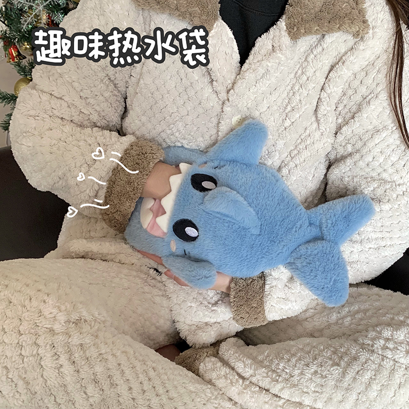 丸子侦探卡通毛绒注水热水袋
