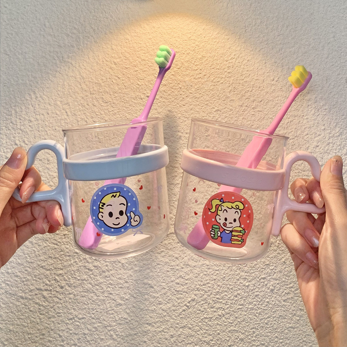 漱口杯可爱高颜值儿童家用刷牙杯带手柄情侣洗漱杯子一对学生宿舍,家庭/个人清洁工具,洗漱杯,淘宝优惠券,粉丝福利购,淘宝优惠卷