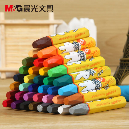 晨光油画棒包邮36色儿童彩色蜡笔24幼儿安全学生蜡笔画画笔油彩笔