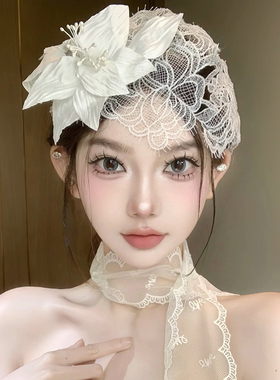 发饰套装蕾丝布艺日韩森系超仙美