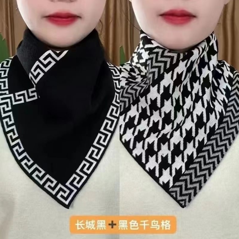 围脖新款时尚2025秋冬季护颈颈韩版防寒百搭脖套保暖气质三角围巾