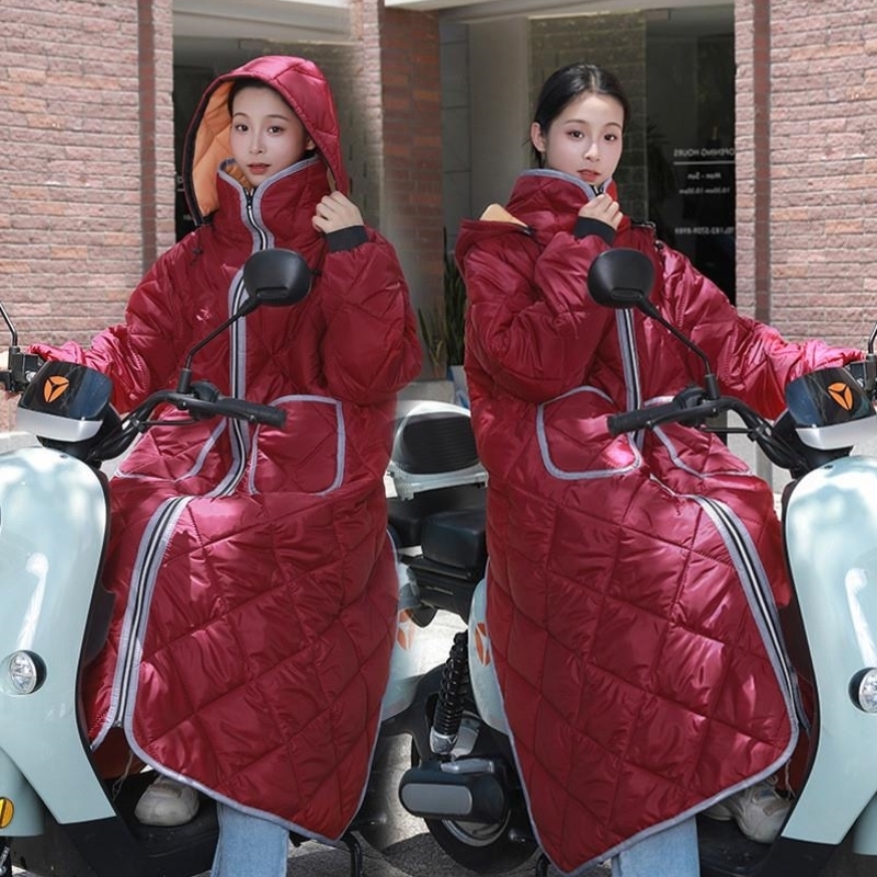 挡风衣女冬季2025新款电动车户外骑车防风衣外套保暖抗寒挡风罩男