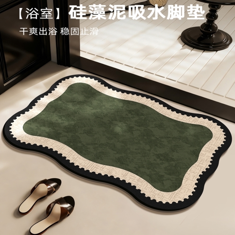 中古风地垫入户门垫高级感进门地毯防滑除尘家用鞋垫免洗玄关脚垫