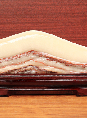 天然石材奇石摆件猪肉石五花肉桌面装饰雕刻石28*17*2cm2290g摆件