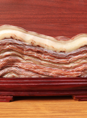 天然石材奇石摆件猪肉石五花肉装饰雕刻石35*23*11cm15040g摆件