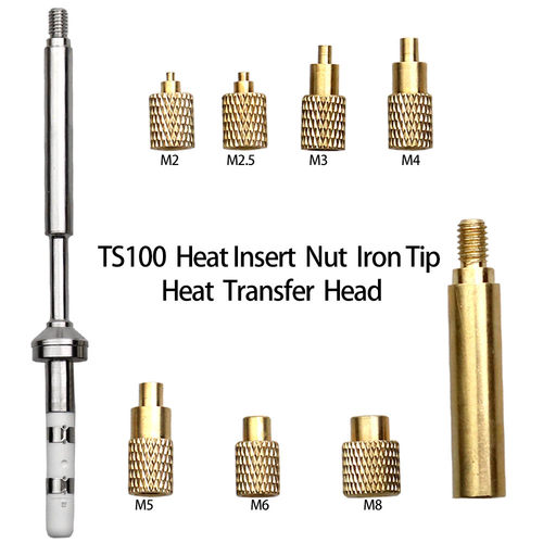 3D打印机配件T12/TS101烙铁头热熔螺母压头VORON镶嵌螺母植入M2M8