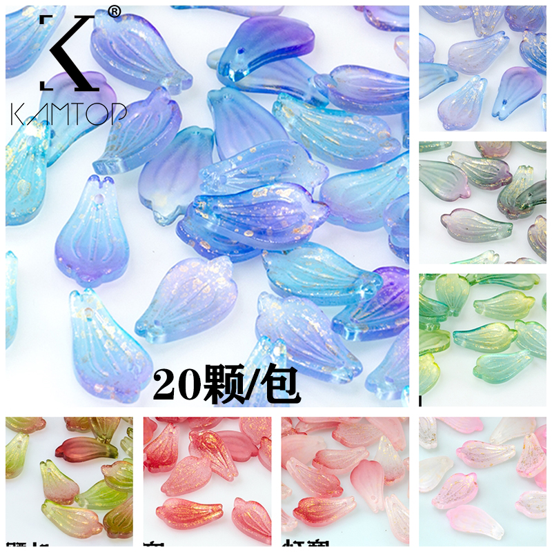 古风花瓣琉璃汉服手工头饰发簪