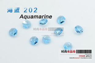 单孔八角珠8mm 6401 奥地利进口水晶 手工diy串珠水晶散珠子