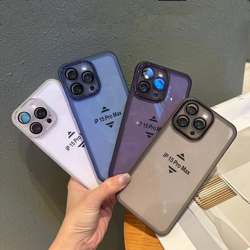 魅眼带镜头膜苹果17pro max手机壳批发 适用iPhone 12 13 16 14 15 11 XS XR plus E纯色男女保护保护套全包