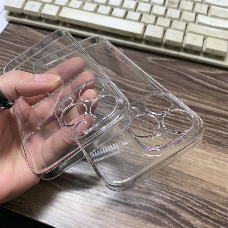 不发黄PC精孔透明硬壳苹果16 pro max 手机壳批发 适用iPhone XS XR 12 13 15 14 11 mini plus保护新款保护