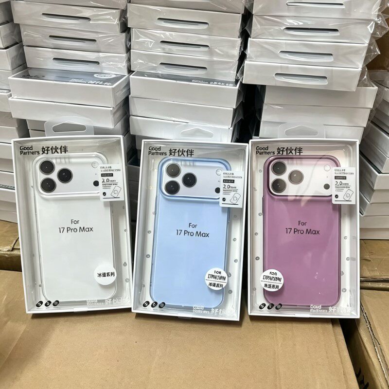 好伙伴PC冰透苹果18pro max手机壳批发 适用iPhone DOU 13 14 17 15 17男保护套全包新款女卡通