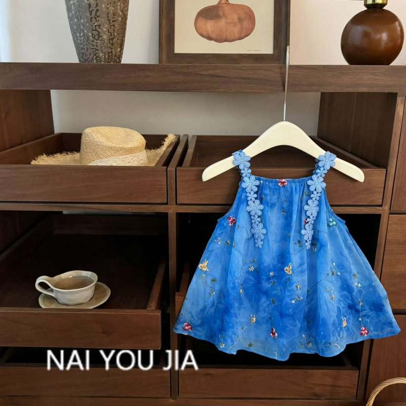 女童连衣裙新款夏季吊带星空裙