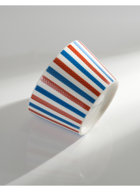 马年时尚高颜值陶瓷猪口杯拉花咖啡杯250ml·条纹ins简约复古