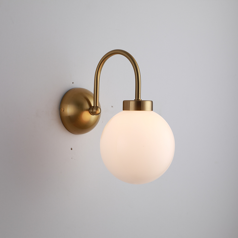 法式复古壁灯包豪斯玻璃球客厅简约设计师民宿中古vintage卧室灯
