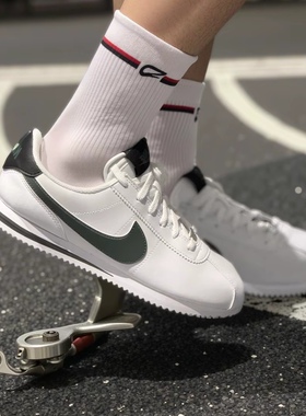 耐克/Nike Cortez女子白绿复古百搭低帮休闲阿甘跑步鞋DM0950-106