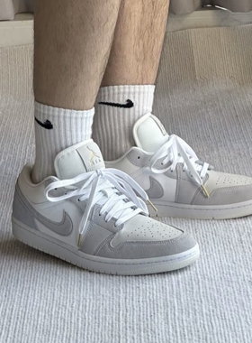 耐克/Nike Air Jordan 1 Low AJ1白灰蓝低帮复古篮球鞋CV3043-100
