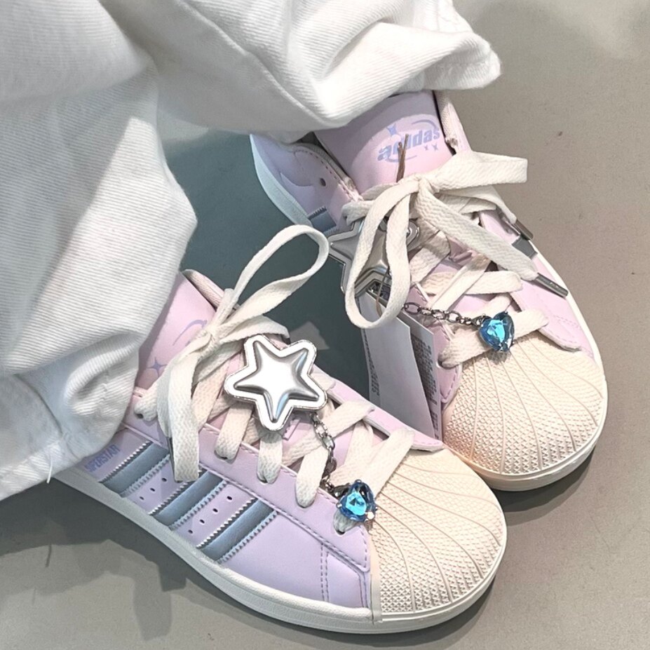 Adidas originals Superstar 2 女款粉色时尚潮流低帮板鞋 JQ8776图片