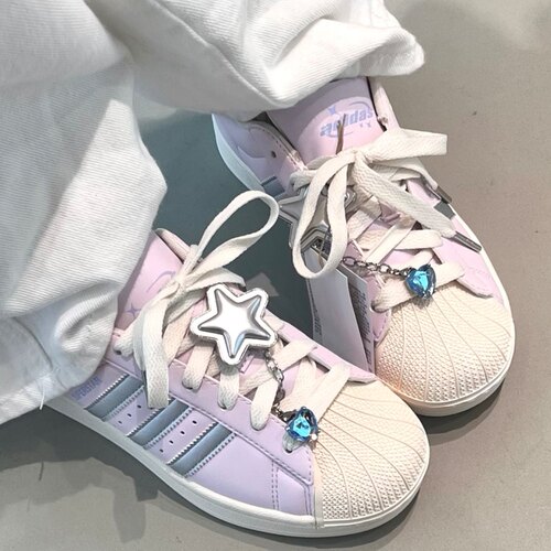 Adidas originals Superstar 2 女款粉色时尚潮流低帮板鞋 JQ8776