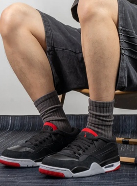 Jordan Air Jordan 4 RM男款黑色百搭低帮复古篮球鞋 FQ7939-061