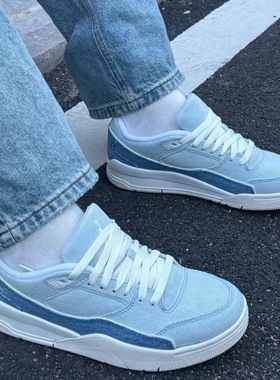 Jordan FLIGHT COURT SE 女款蓝色耐磨低帮复古篮球鞋 IB4414-100