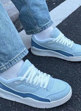 Jordan FLIGHT COURT SE 女款蓝色耐磨低帮复古篮球鞋 IB4414-100