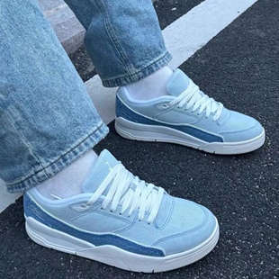 Jordan FLIGHT COURT SE 女款蓝色耐磨低帮复古篮球鞋 IB4414-100