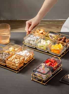 ins风正方形锤纹玻璃碗带盖水果沙拉碗甜品碗美容院小吃碗零食盘