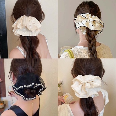 法式气质超大号大肠发圈女2025新款高级感甜美简约氛围感百搭