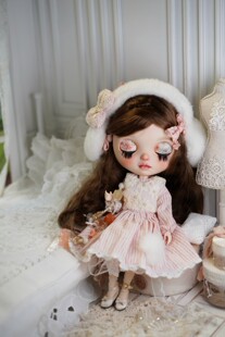 毛绒绒耳套 小布blythe娃衣 软萌萌 套装 新品